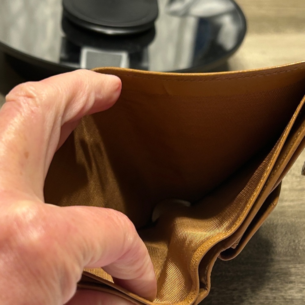239. Celine Brown and Tan Leather Wallet - Picture 8 of 11
